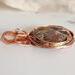 Coconut Jasper Copper Wire Wrapped Gemstone Pendant