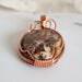 Coconut Jasper Copper Wire Wrapped Gemstone Pendant