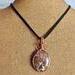 Coconut Jasper Copper Wire Wrapped Gemstone Pendant