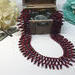Handmade Red Queen of the Nile Netting Statement Necklace