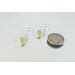 Tiny Chartreuse Fine Silver Earrings