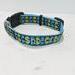 blue, green, black argyle dog collar1 inch