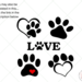 image of dog paws svg and clipart