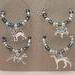 Golds and grays dog pack of 4 charms