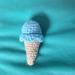 Blue Moon Ice Cream Cone Amigurumi