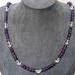 Purple Amethyst & Clear Quartz Rock Crystal Necklace (22.5" long), Solid Sterling Silver 925, Natural Gemstone Single Strand, Matinee Length
