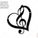 image of music heart reusable stencil