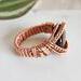 Copper Wire Wrapped Fire Agate Gemstone Ring