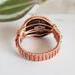 Copper Wire Wrapped Fire Agate Gemstone Ring