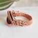 Copper Wire Wrapped Fire Agate Gemstone Ring