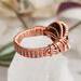 Copper Wire Wrapped Fire Agate Gemstone Ring