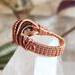 Copper Wire Wrapped Fire Agate Gemstone Ring