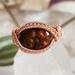 Copper Wire Wrapped Fire Agate Gemstone Ring