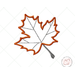 image of maple leaf embroidery design