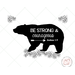 image of bear be strong bible verse svg and clipart