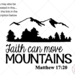 image of Faith can move mountains reusable stencil