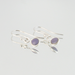 Tiny Lavender Enamel Fine Silver Dangle Earrings