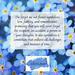 Text: The forget me not flower symbolizes love, fidelity, and remembrance, promising that you will never forget the recipient, an occasion, a person in your thoughts. It also symbolizes a connection that endures all challenges and measure of time.
