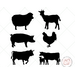 image of farm animals reusable stencils