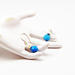 Blue Topaz and White Pearl Earrings