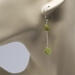 Long Raw Green Garnet Nugget Gemstone Earrings