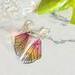 Yellow and Pink Fairy Wing Earrings