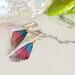 Blue and Hot Pink Fairy Wing Earrings