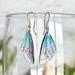 Pale Blue and Purple Fairy Wing Earrings