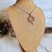 Triqueta Copper Wire Wrapped Gemstone Pendant On Bust