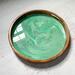 handcrafted wood tray mint green
