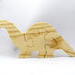 Wood Dinosaur Puzzle, Simple Four Pieces, Handmade and Finished