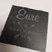 Engraved slate coaster