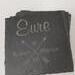 Engraved slate coaster