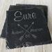 Engraved slate coaster
