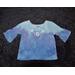 18mo Bell-sleeved Shirt - Blue and Purple