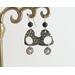 Silver Heart and Black Onyx Earrings
