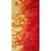 red to yellow gradient of quilting cotton, fire gradation, hand dyed fabric