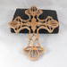 This beautiful handmade rustic fretwork cross is made from reclaimed hardwood flooring samples and adds a touch of rustic elegance to your home.