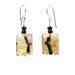 Murano black white and gold earrings