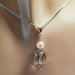 rock crystal and pearl pendant necklace