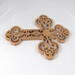 This beautiful handmade rustic fretwork cross is made from reclaimed hardwood flooring samples and adds a touch of rustic elegance to your home.
