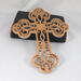 This beautiful handmade rustic fretwork cross is made from reclaimed hardwood flooring samples and adds a touch of rustic elegance to your home.