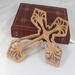 This Ten-Inch Rustic Fretwork Christian Cross Wall Hanging Art is handcrafted from reclaimed wood. Its intricate fretwork design adds unique texture and character, blending rustic charm with elegant design. It is a perfect focal point for any room.