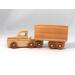 Handmade Wood Toy Tractor Trailer Truck from my Play Pal Collection, crafted using traditional woodworking techniques. Made from smooth-sanded wood, meticulously assembled, and finished with clear dewaxed shellac.