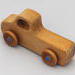 Wood Toy Truck, Handmade and Finished with Shellac and Metallic Saphire Blue Acrylic Paint, Pickup from the Play Pal Collection