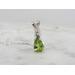 Arizona Peridot Pear Cut Pendant in Sterling Silver
