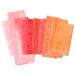 quilting cotton bundle, itty bitty scraps of hand dyed cotton in shades of peach and strawberry