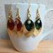 Christmas Scalemaille Earrings, Red and Gold or Green and Gold