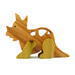 Wooden Toy Dinosaur Triceratops Made from Select Hardwoods and Finished with Mineral Oil and Beeswax