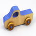 Wood Toy Truck, Handmade and Finished with Amber Shellac, Baby Blue, and Metallic Sapphire Blue Paint From My Play Pal Collection